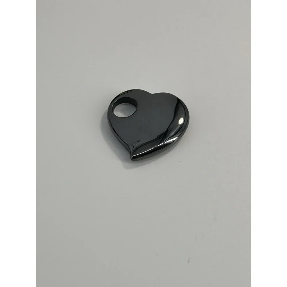 Vintage Smooth‎ Heart Onyx Pendant